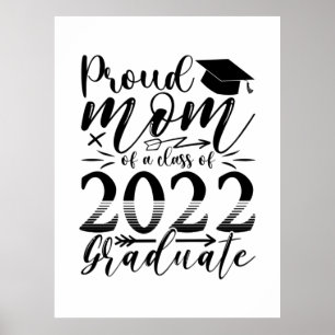 Poster Mère Fier Maman D'Une Classe De 2022 Diplômé