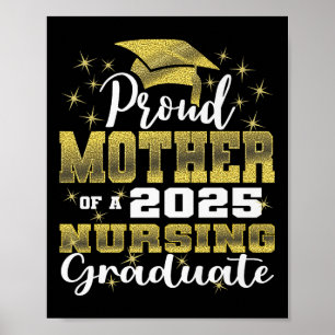 Poster Mère fière de la promotion 2025 infirmière diplômé