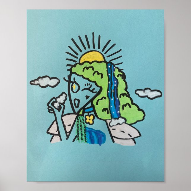 Poster Mère Terre 8x10 Imprimer (Devant)