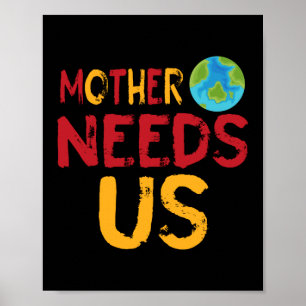 Poster Mère Terre a besoin de nous Changement climatique