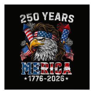 Poster Merica 250e anniversaire USA 250 ans
