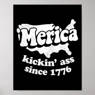 Poster Merica à fond depuis 1776