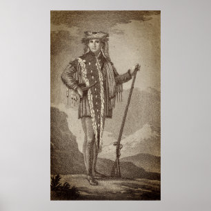 Poster Meriwether Lewis en robe indienne (Shoshone)