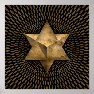Poster Merkabah en or