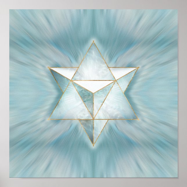 Poster Merkabah - Marbre clair (Devant)