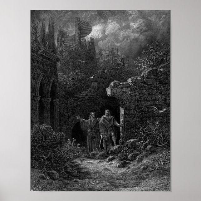 Poster Merlin conseille le roi Arthur (Devant)