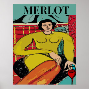 Poster Merlot Maid, Vin