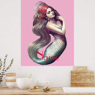 Poster Mermaid Beauté de Redhead Thunder_Cove