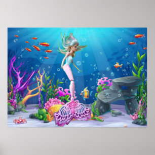 Poster Mermaid célèbre