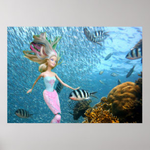 Poster Mermaid célèbre