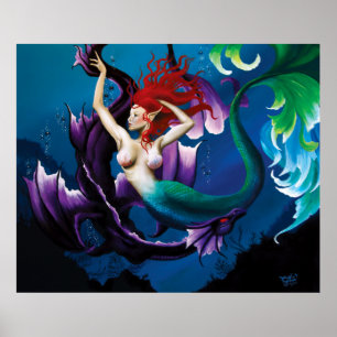 Poster Mermaid et Dragon Friend