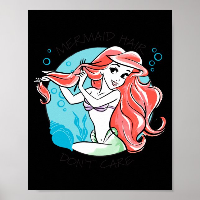Poster Mermaid Hair Dont Care  (Devant)