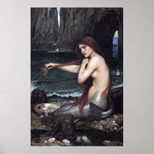 Poster Mermaid John William Waterhouse Mythologique