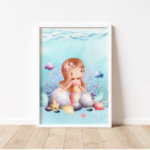 Mermaid Nautique Mur Art