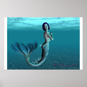 Poster mermaid pinup