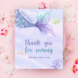 Poster Mermaid Under the Sea Merci pour son arrivée