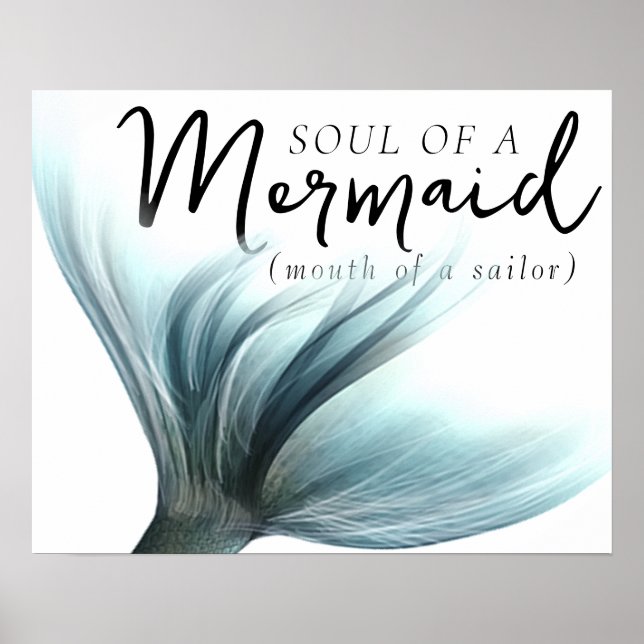 Poster #MermaidLife Soul de sirène à la bouche de la voil (Devant)