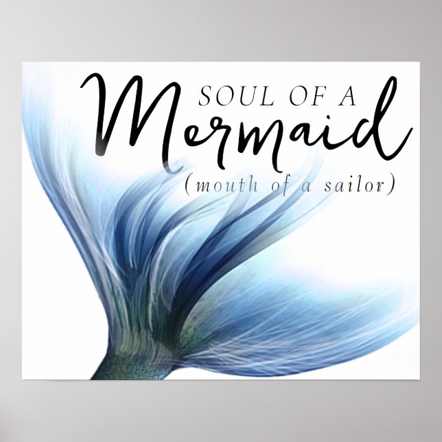 Poster #MermaidLife Soul de sirène à la bouche de la voil (Devant)