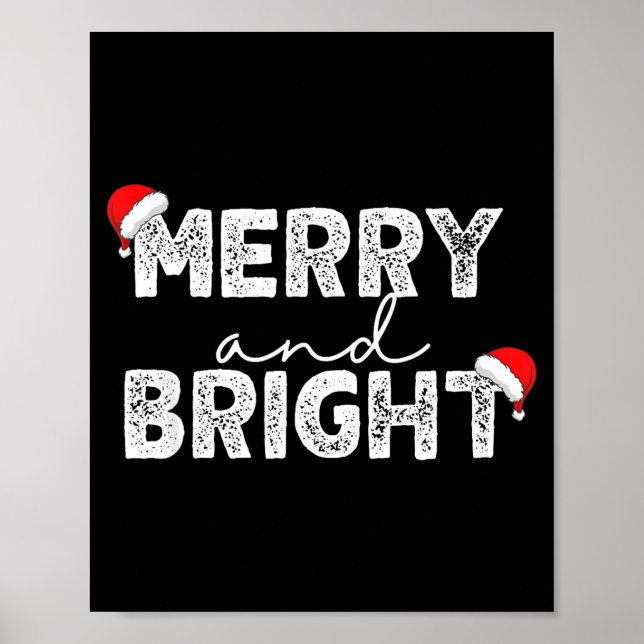 Poster Merry &amp; Bright And I'm Trying To Feel Merry &a (Devant)