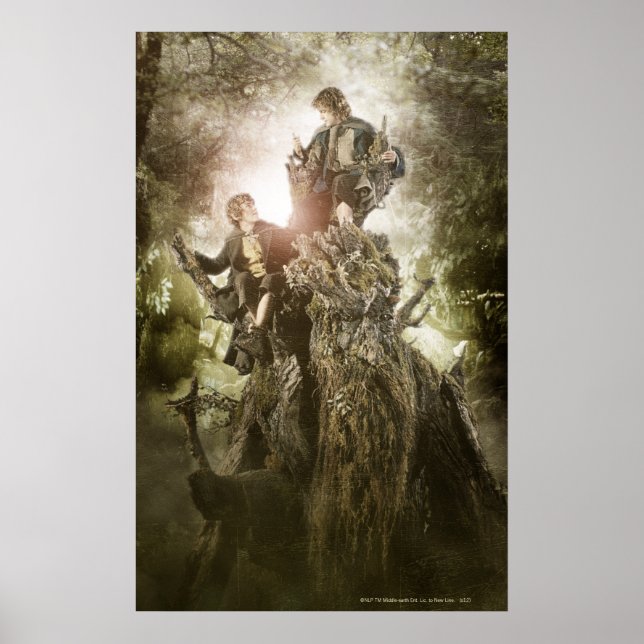 Poster Merry and Peregrin on Treebeard (Devant)