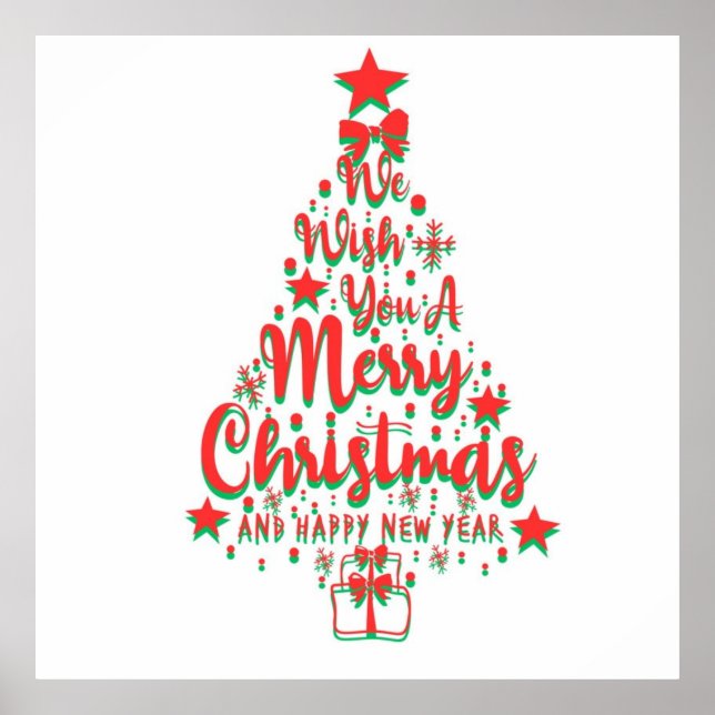 Poster merry christmas (Devant)