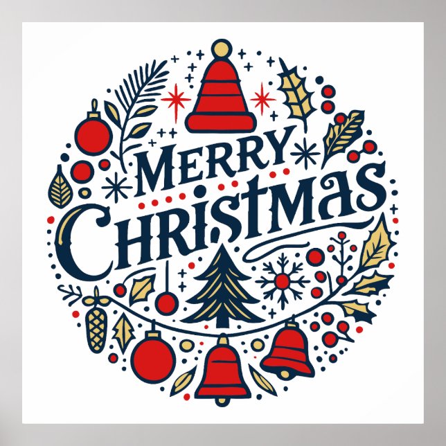 Poster Merry Christmas 3 (Devant)