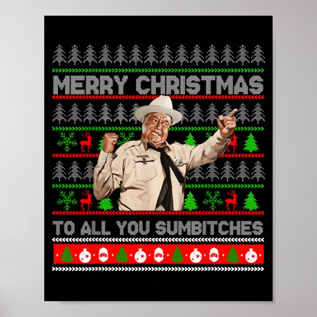Poster Merry Christmas To All You Sumes Ugly Sweater Retr (Devant)