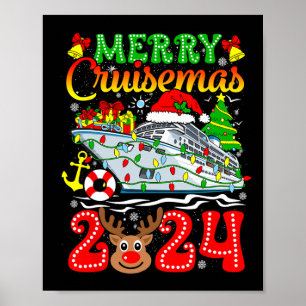 Poster Merry Cruisemas 2024 Croisière Noël Rudolph Xmas