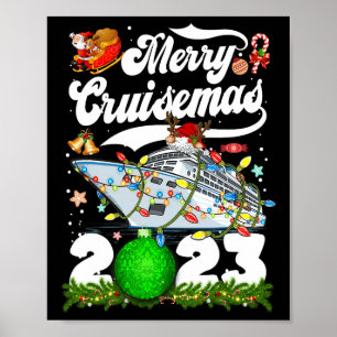 Poster Merry Cruisemas Famille Croisière Noël 2023 Amusan