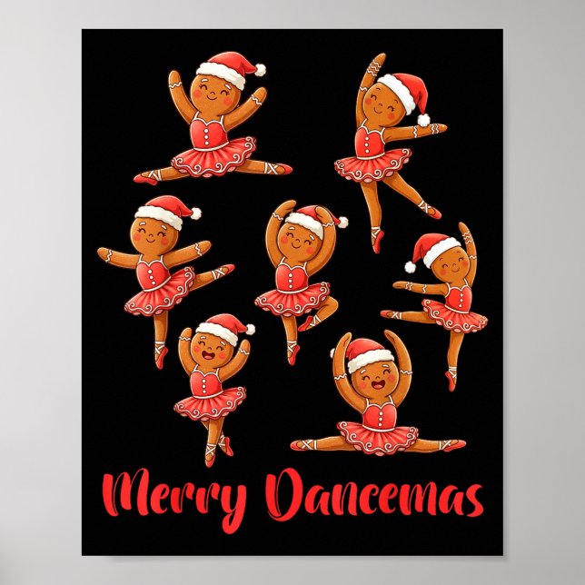 Poster Merry Dancemas Ballet Dancer Gingerbread Teacher C (Devant)