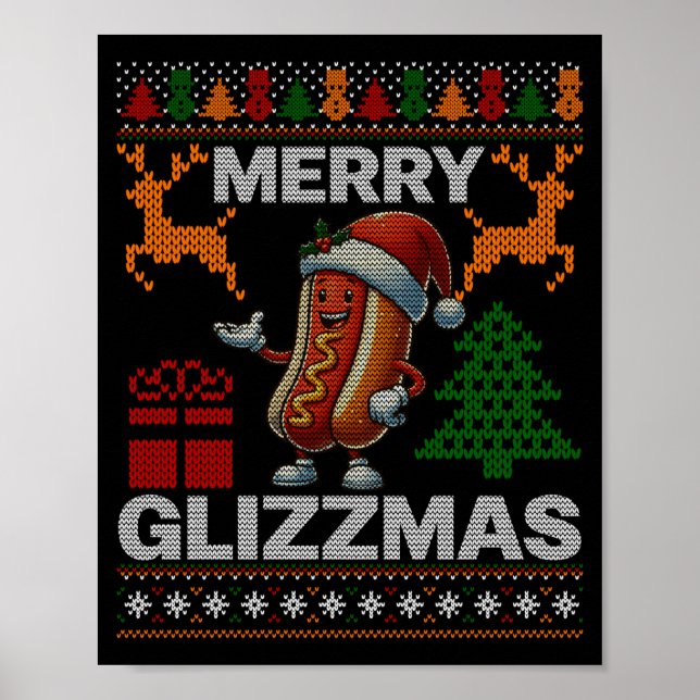 Poster Merry Glizzmas -christmas Glizy Matching Family Ug (Devant)