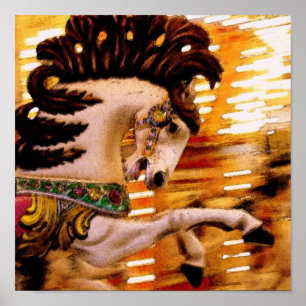 Poster Merry Go Round Horse