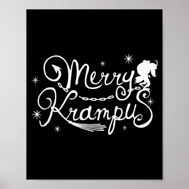 Poster Merry Krampus German Folklore Christmas For Krampu (Devant)