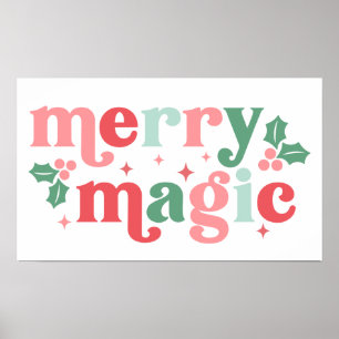 Poster Merry Magic - Colorée Typographie de vacances
