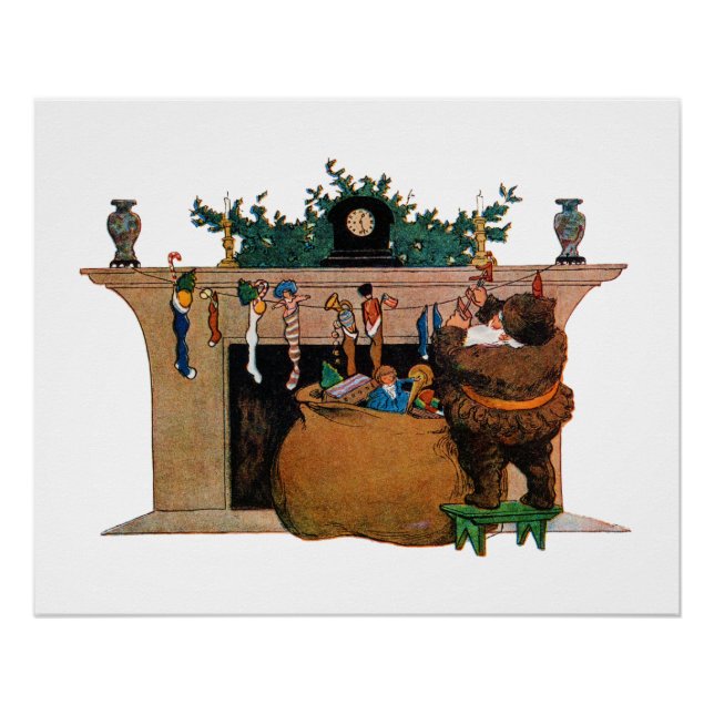 Poster Merry Old Christmas Elf, Jessie Willcox Smith (Devant)