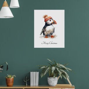 Poster Merry Puffin, personnalisé