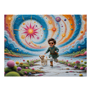 Poster Merveilleuse brodée magique