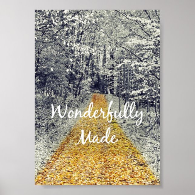 Poster Merveilleusement Fabriqué Verse Bible (Devant)