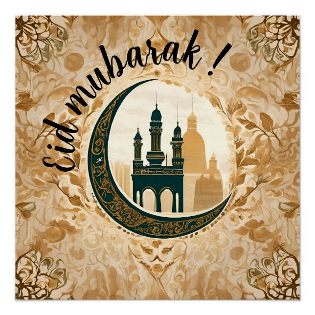 Poster Merveilleux "Aïd Moubarak" (Devant)