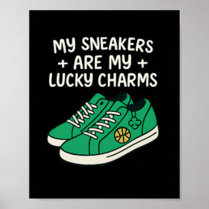 Poster Mes baskets sont mes charmes porte-bonheur graphiq