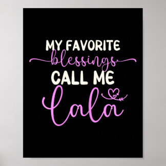 Poster Mes Bénédictions Favorites Appelez-Moi Lala Grand-