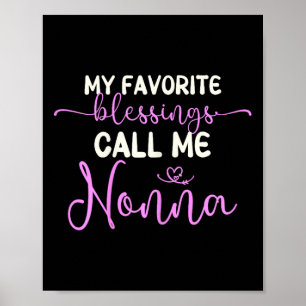 Poster Mes Bénédictions Favorites Appelez-Moi Nonna Grand