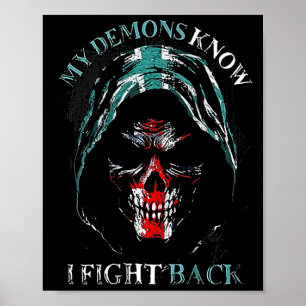 Poster Mes démons savent que je me bats (sur le dos)