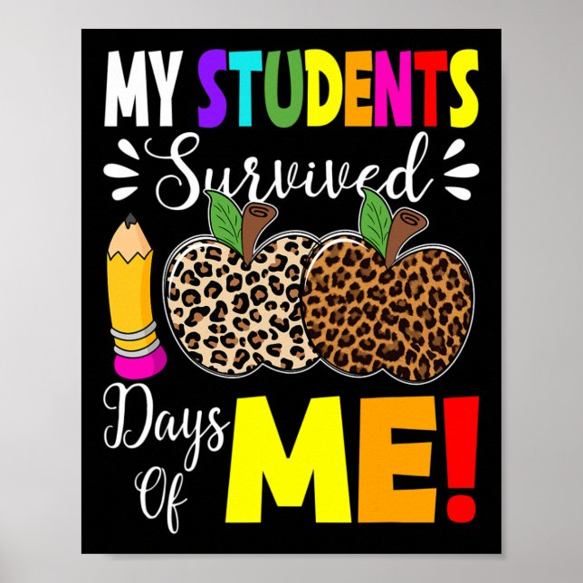 Poster Mes Étudiants Ont Survécu 100 Jours De Moi Étudian (Devant)