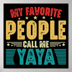 Poster Mes Favoris M'Appelent Les Mères Vintages Yaya