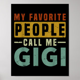 Poster Mes Gens Préférés M'Appelent Gigi Grandma Mères Da