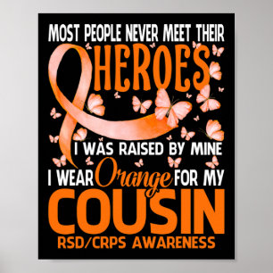 Poster Mes Héros Je Porte Orange Pour Mon Cousin Rsd Crps
