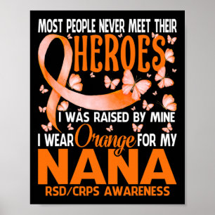 Poster Mes Héros Je Porte Orange Pour Mon Nana Rsd Crps A