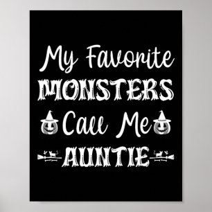Poster Mes Monstres Favoris M'Appelent Tante Drôle Tante 