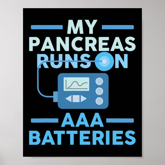 Poster Mes Pancréas Fonctionnent Sur Des Batteries Aaa Ty (Devant)